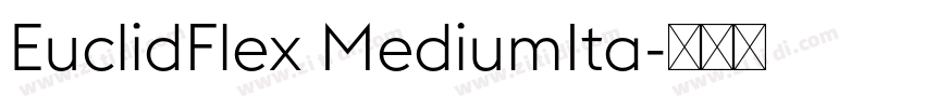 EuclidFlex MediumIta字体转换